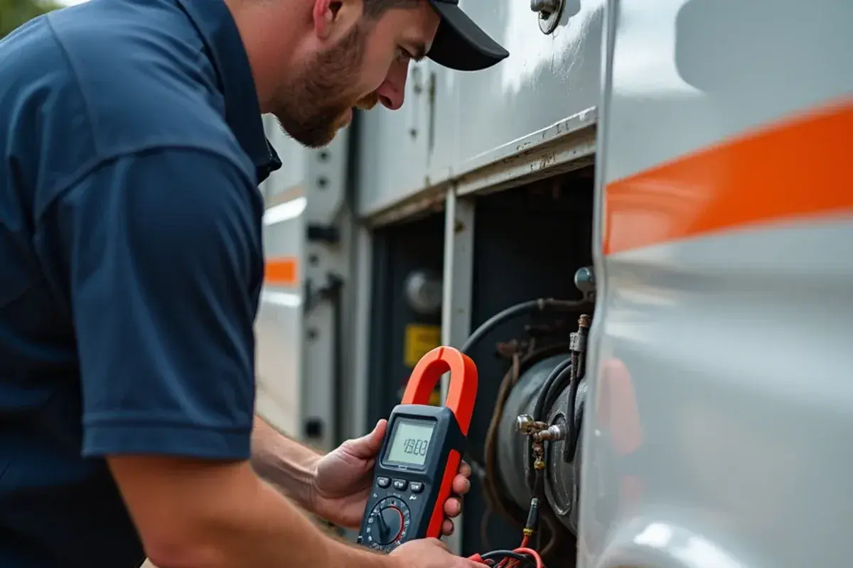 Checking furnace blower motor running amperage with a true-RMS digital clamp meter on the control board